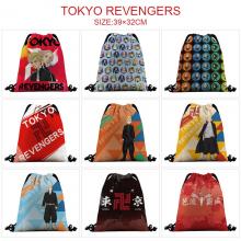 Tokyo Revengers anime nylon drawstring backpack ba...