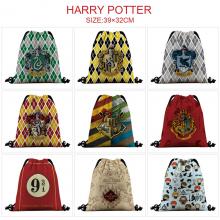 Harry Potter nylon drawstring backpack bag