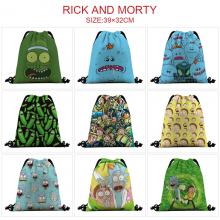 Rick and Morty anime nylon drawstring backpack bag