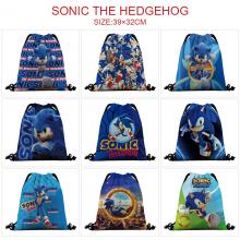Sonic the Hedgehog nylon drawstring backpack bag
