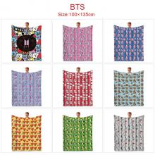 BTS BT21 star flano summer quilt blanket