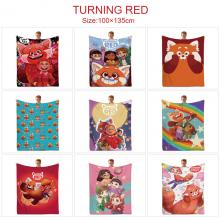 Turning Red anime flano summer quilt blanket