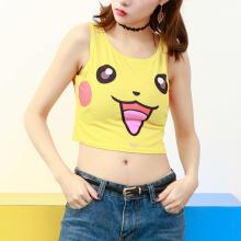 Pokemon Pikachu anime crop tops sleeveless vest