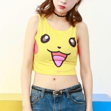 Pokemon Pikachu anime crop tops sleeveless vest