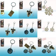Black Clover anime key chain/necklace/earrings
