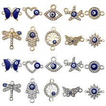 Demon evil butterfly eyes key chain necklace penda...