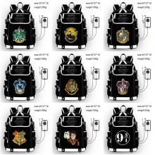 Harry Potter USB charging laptop backpack school b...