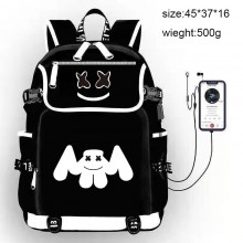 DJ Marshmello USB charging laptop backpack school ...