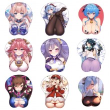 Genshin Impact game 3D silicon mouse pad