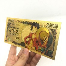 One Piece anime gold banknotes set