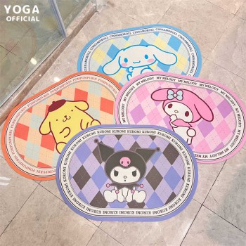 Kuromi Melody Cinnamoroll velvet floor mat