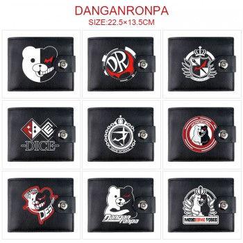 Dangan Ronpa anime card holder magnetic buckle wallet purse