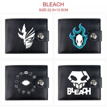 Bleach anime card holder magnetic buckle wallet purse