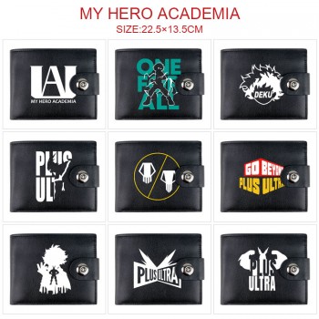 My Hero Academia anime card holder magnetic buckle wallet purse