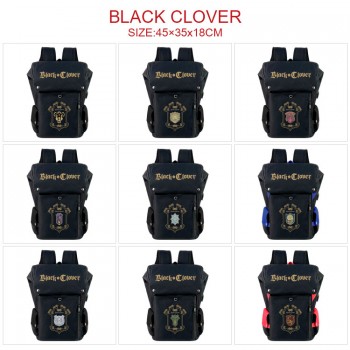 Black Clover anime USB nylon backpack school bag