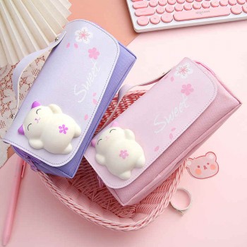 3D cartoon decompression pen bag pencil case