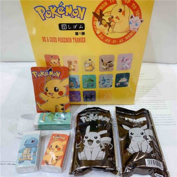 Naruto One Piece Pikachu anime erasers(50pcs a set)