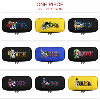 One Piece anime canvas pen case pencil bag