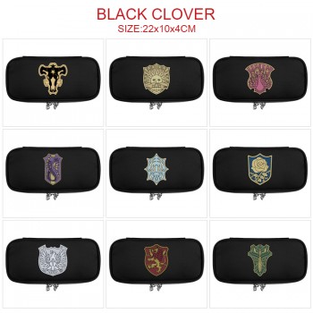 Black Clover anime canvas pen case pencil bag