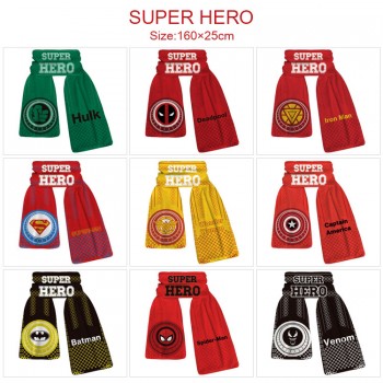 Batman Iron Super Man wrap scarf