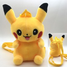 Pokemon pikachu anime plush backpack bag 25CM