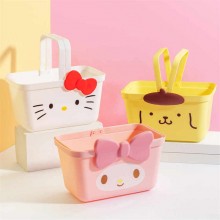 Kuromi Melody Cinnamoroll Kitty hand basket storag...