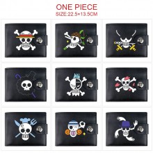 One Piece anime card holder magnetic buckle wallet purse