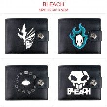 Bleach anime card holder magnetic buckle wallet pu...