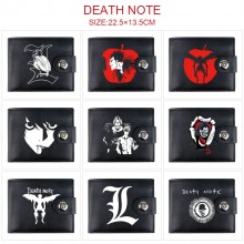 Death Note anime card holder magnetic buckle walle...