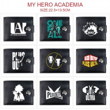 My Hero Academia anime card holder magnetic buckle wallet purse