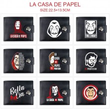 La casa de papel card holder magnetic buckle walle...