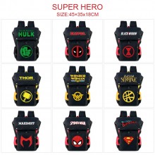 Batman Iron Super Man USB nylon backpack school ba...
