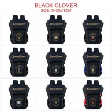 Black Clover anime USB nylon backpack school bag