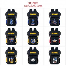 Sonic the Hedgehog USB nylon backpack school bag
