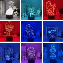 Tokyo ghoul anime 3D 7 Color Lamp Touch Lampe Nightlight+USB