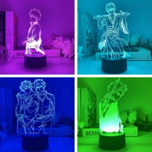 Gintama anime 3D 7 Color Lamp Touch Lampe Nightlig...