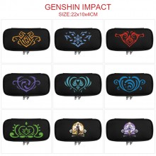 Genshin Impact game canvas pen case pencil bag