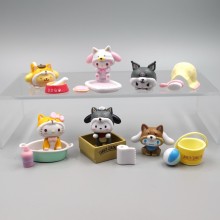 Melody Cinnamoroll Kuromi anime figures set(6pcs a set)