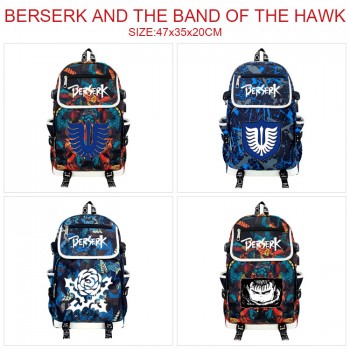 Berserk anime canvas camouflage backpack bag