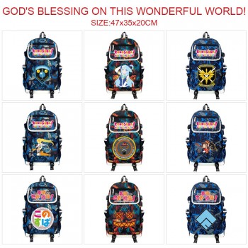 Kono Subarashii Sekai ni Shukufuku wo canvas camouflage backpack bag