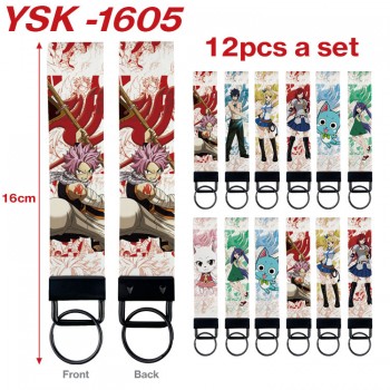 Fairy Tail anime rope key chains set(12pcs a set)