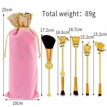 Spongebob anime makeup brush(5pcs a set)