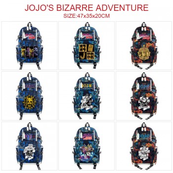 JoJo's Bizarre Adventure anime USB camouflage backpack school bag