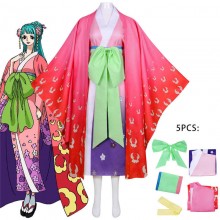 One Piece Kozuki Hiyori anime cosplay kimono dress...