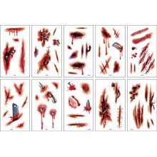 Halloween scar tattoo stickers(10pcs)