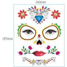 Halloween face tattoo stickers(10pcs)