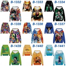 My Hero Academia anime long sleeve hoodie sweater ...