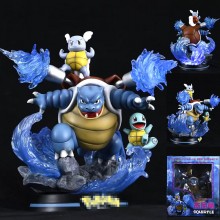 Pokemon Blastoise Squirtle anime figures set(can lighting)