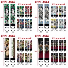 JoJo's Bizarre Adventure anime rope key chains set(12pcs a set)