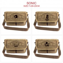 Sonic The Hedgehog game canvas satchel shoulder bag